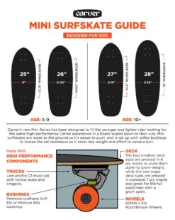 Carver™ CARVER 28" TIKI SUNRISE C5 SURFSKATE -Glide Quest Shop carver 28 tiki sunrise c5 surfskate completo