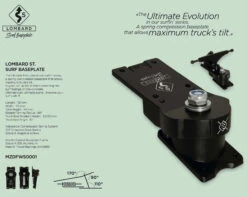 FLYING WHEELS LOMBARD SURF BASE PLATE 150MM SURFSKATE -Glide Quest Shop flying wheels lombard surf base plate 150mm per surfskate 2