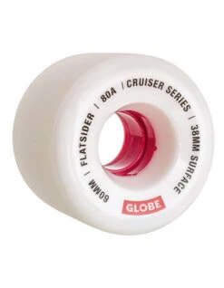 GLOBE FLATSIDER CRUISER WHEEL 60MM WHITE RED