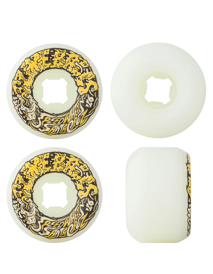 SANTA CRUZ SLIME BALLS VOMIT MINI II WHITE YELLOW WHEELS 56MM