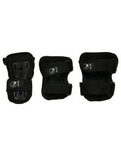 SFR TRIPLE PAD SET BLACK -Glide Quest Shop sfr triple pad set protezioni skate black 1
