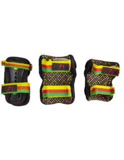 SFR TRIPLE PAD SET GUAVA -Glide Quest Shop sfr triple pad set protezioni skate guava 2